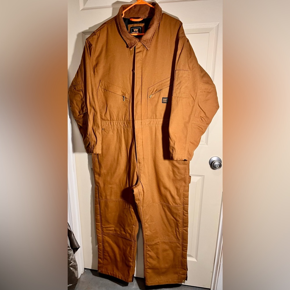 NWOT! Walls Plano Insulated Duck Work Coveralls Men’s XL Brown